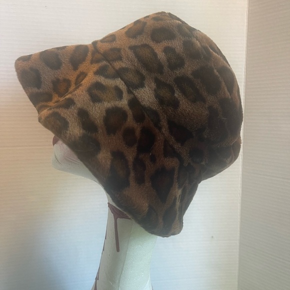 Vintage Liz Claiborne Animal Print Bucket Hat Plush One Size - Picture 1 of 7